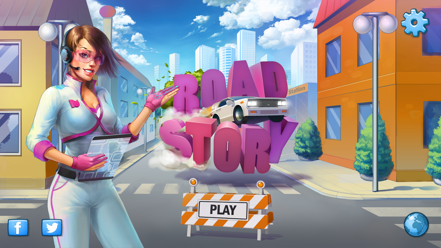 Стартовый экран игры RoadStory
